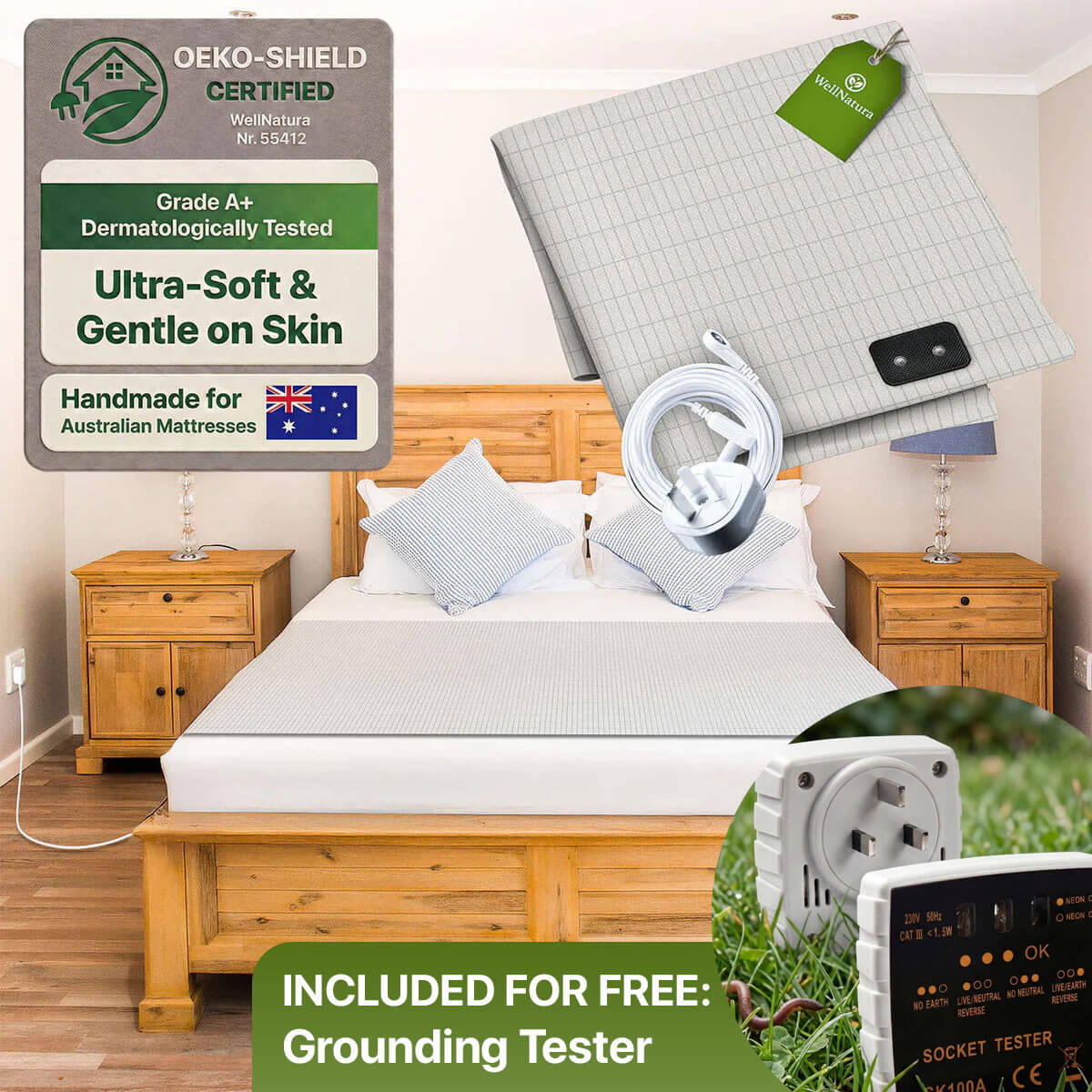 Grounding Sheet for Better Sleep & Health